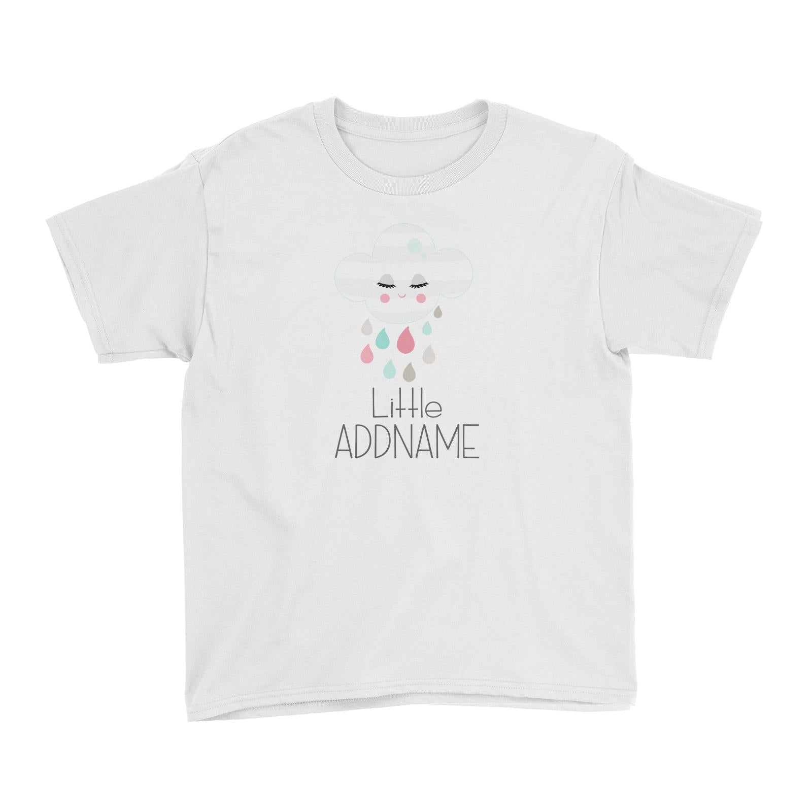 Nursery Animals Little Cloud with Rain Addname Kid's T-Shirt