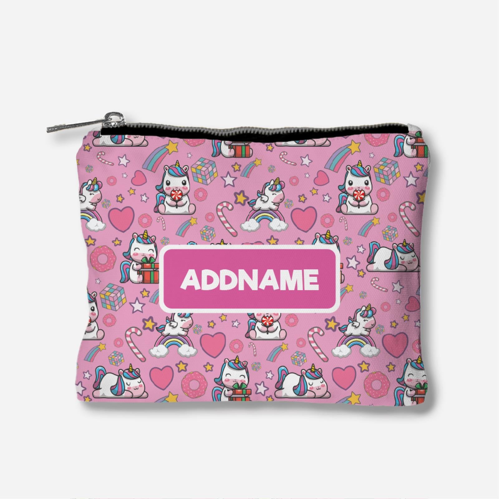 Adopt A Plushie Full Print Zipper Pouch - Sweet Unicorn