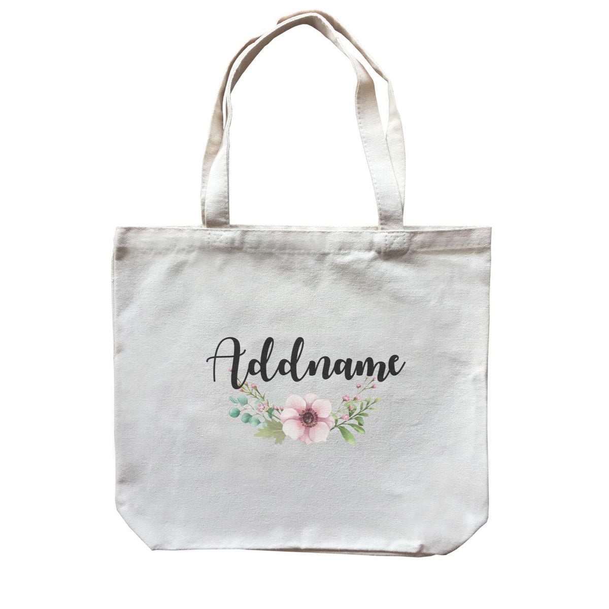 Bridesmaid Floral Modern Pink Addname Accessories Canvas Bag