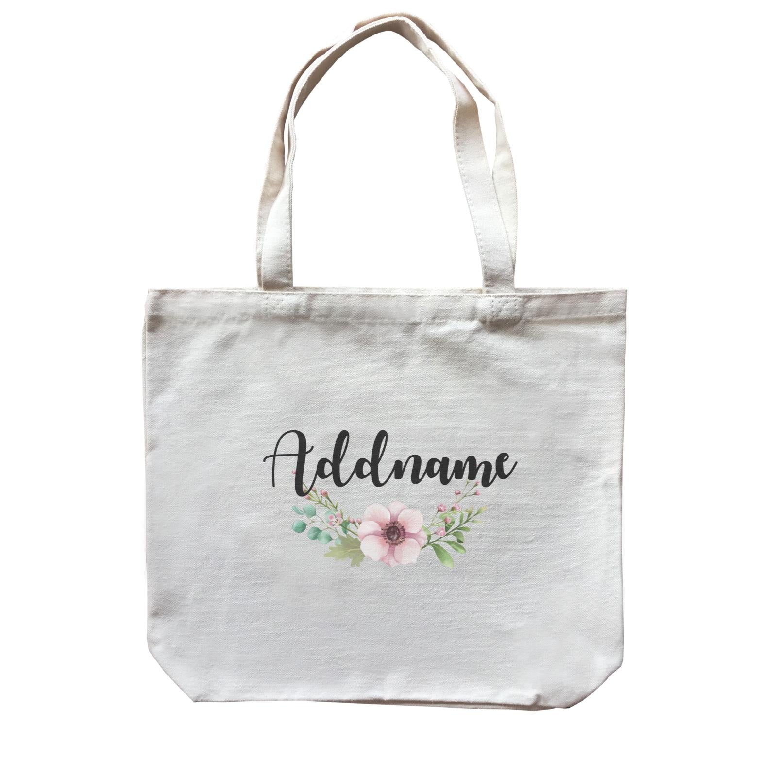 Bridesmaid Floral Modern Pink Addname Accessories Canvas Bag