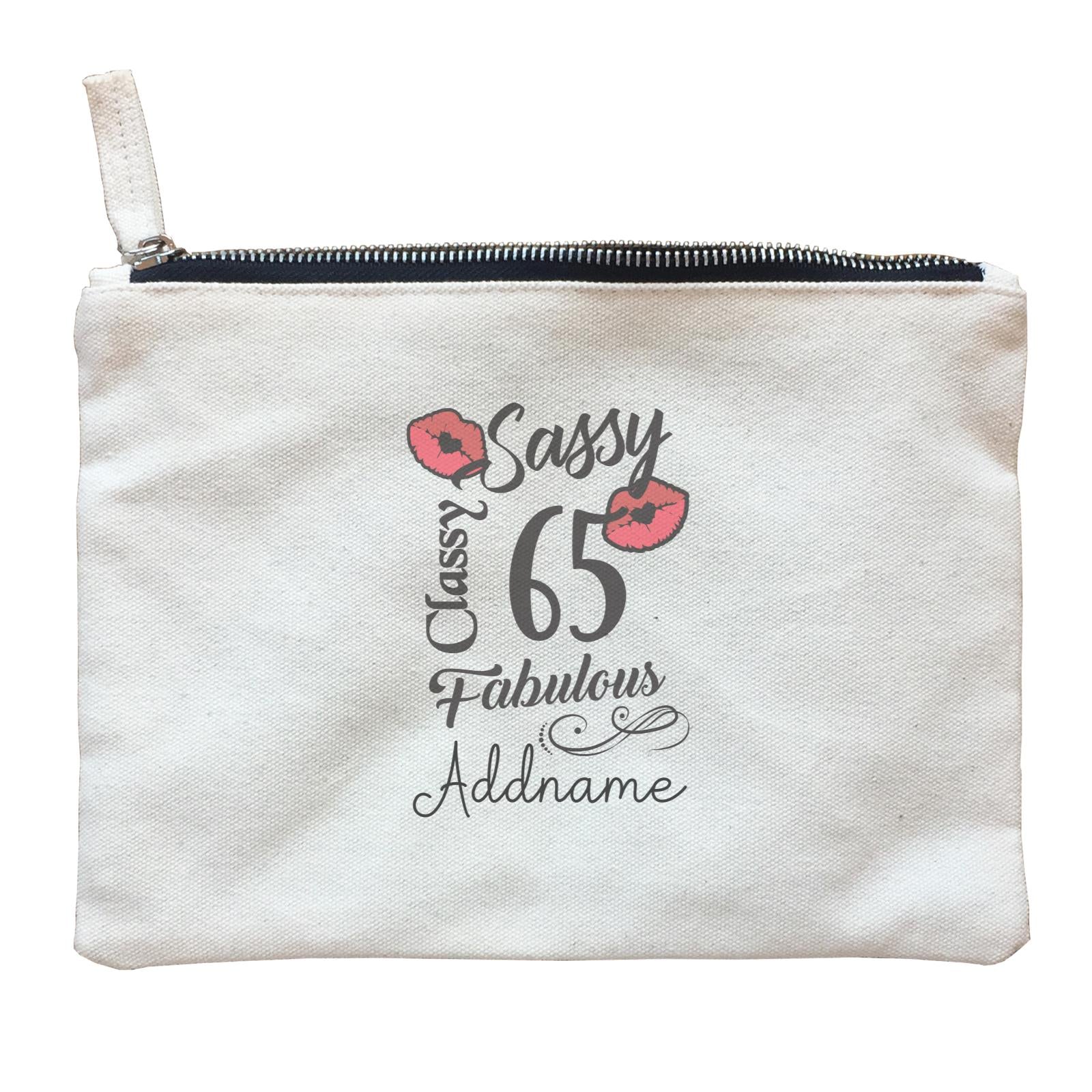 Personalize It Birthyear Sassy Classy and Fabulous with Addname and Add Year Zipper Pouch