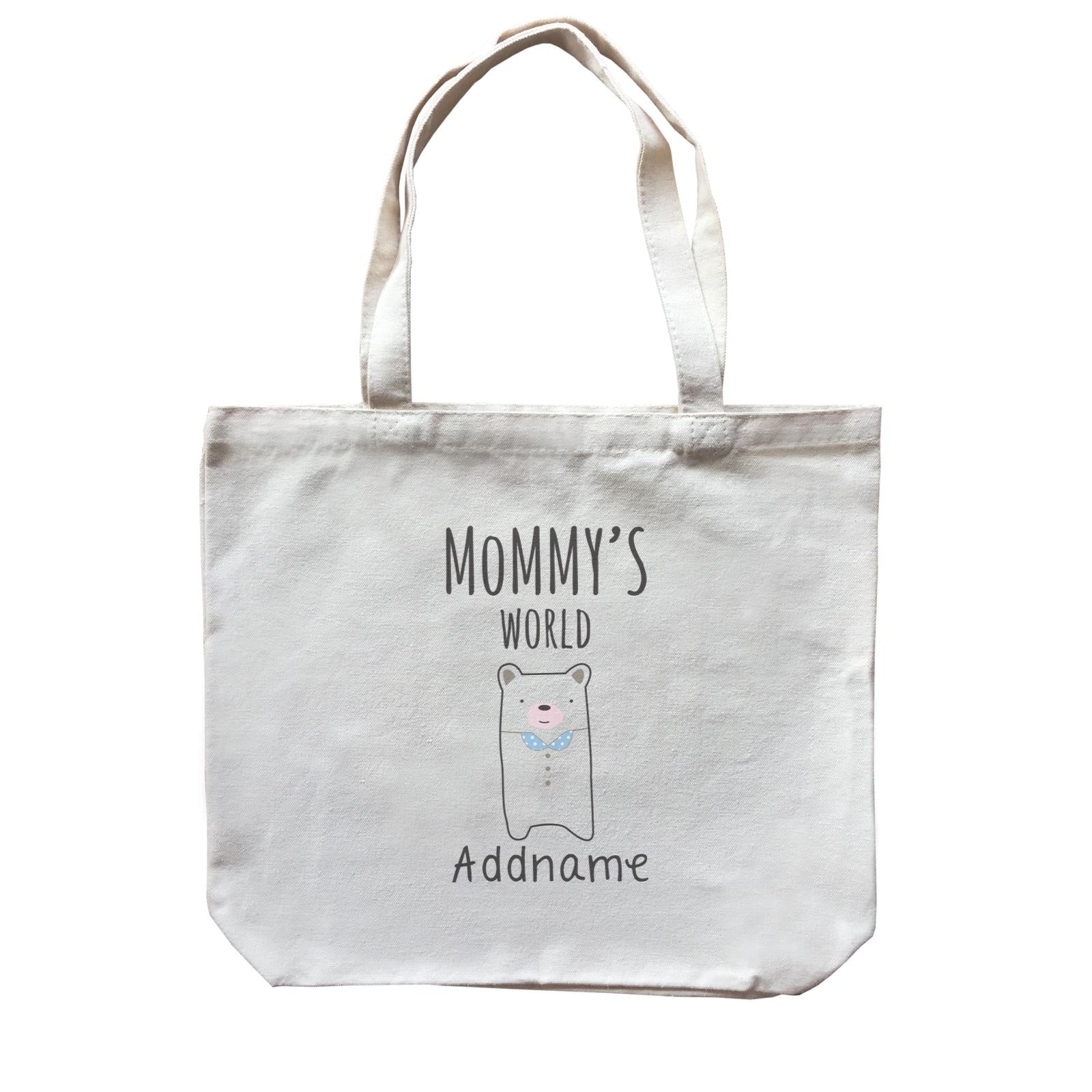 Cute Animals and Friends Series 2 Bear Mommy's World Addname Canvas Bag