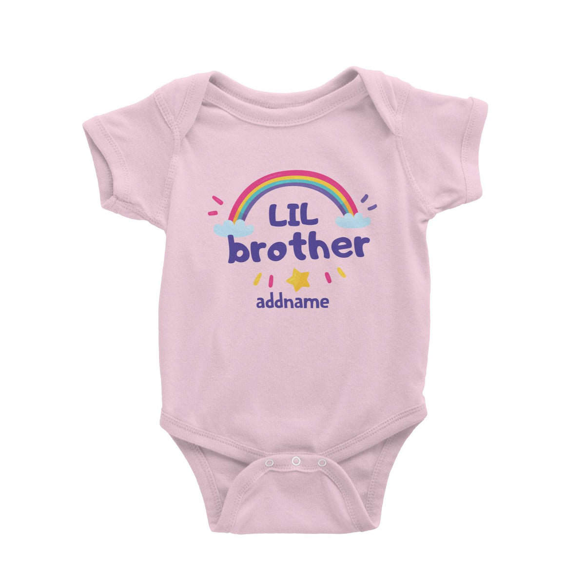 Cute Rainbow Little Brother Baby Romper
