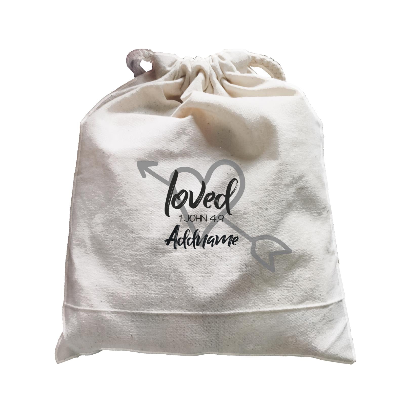 Loved Family Loved With Heart And Arrow 1 John 4.9 Addname Accessories Satchel