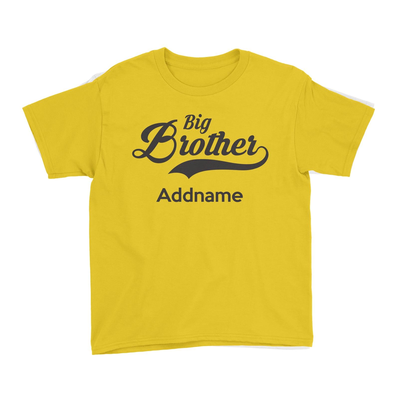 Retro Big Brother Addname Kid's T-Shirt  Matching Family Personalizable Designs
