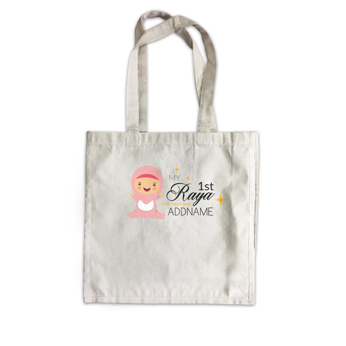 My 1st Raya Baby Girl Canvas Bag  Personalizable Designs Sweet Character