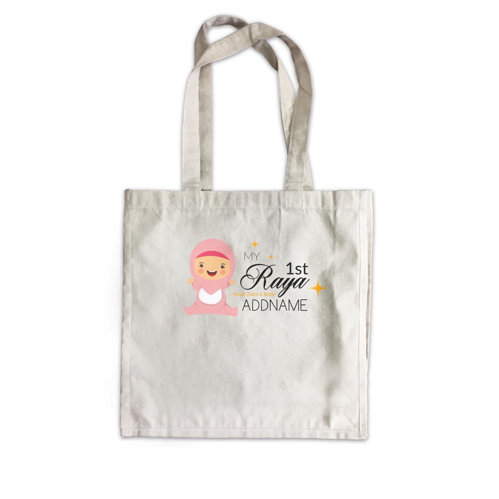 My 1st Raya Baby Girl Canvas Bag  Personalizable Designs Sweet Character