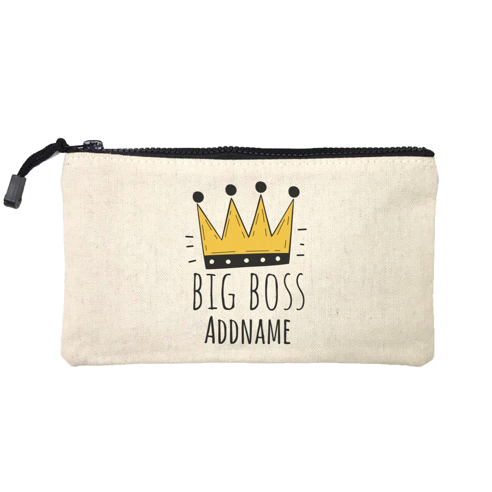 Drawn Crown Big Boss Addname Mini Accessories Stationery Pouch