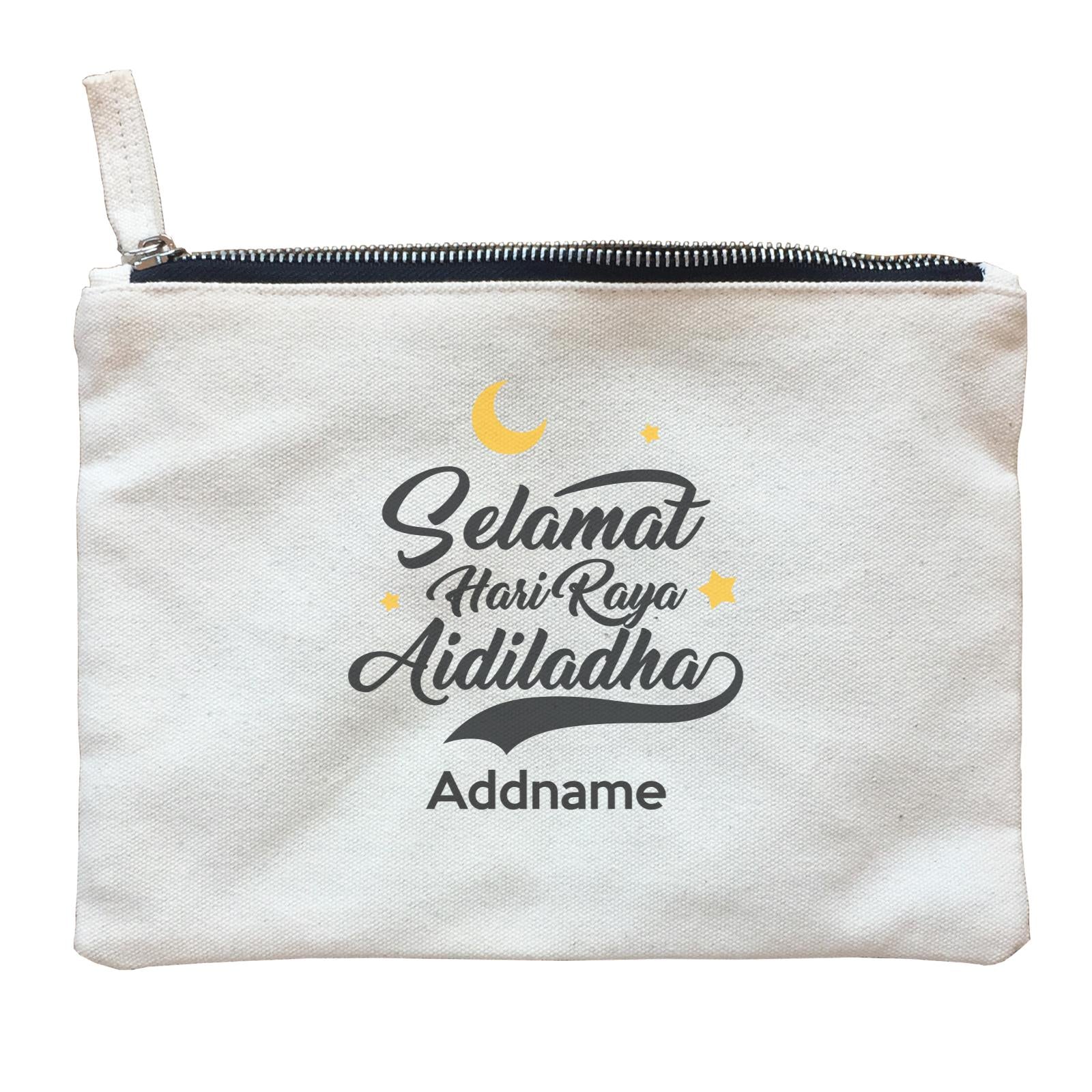 Raya Typography Selamat Hari Raya Aidiladha Addname Zipper Pouch