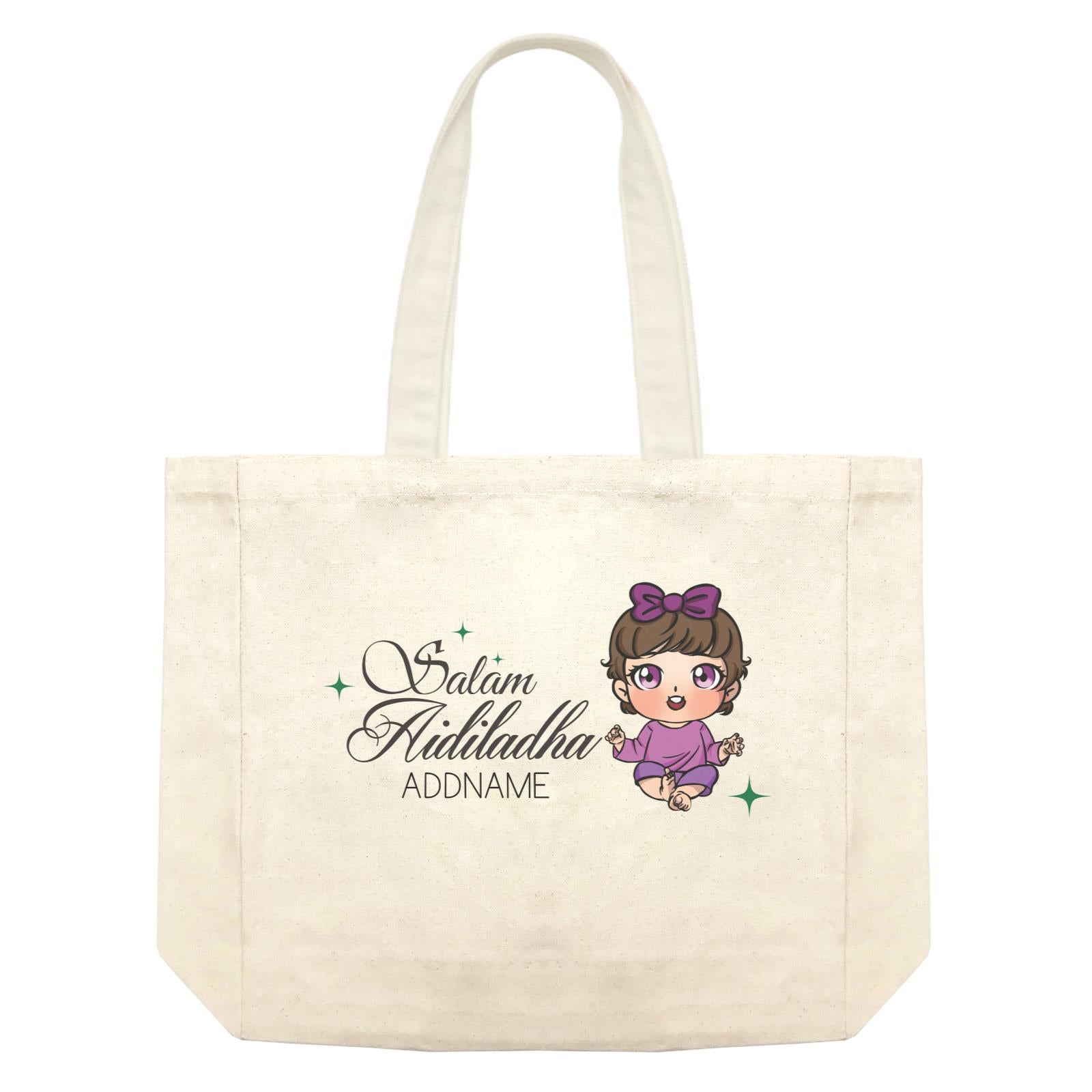 Raya Chibi Wishes Baby Girl Addname Wishes Salam Aidiladha Addname Shopping Bag