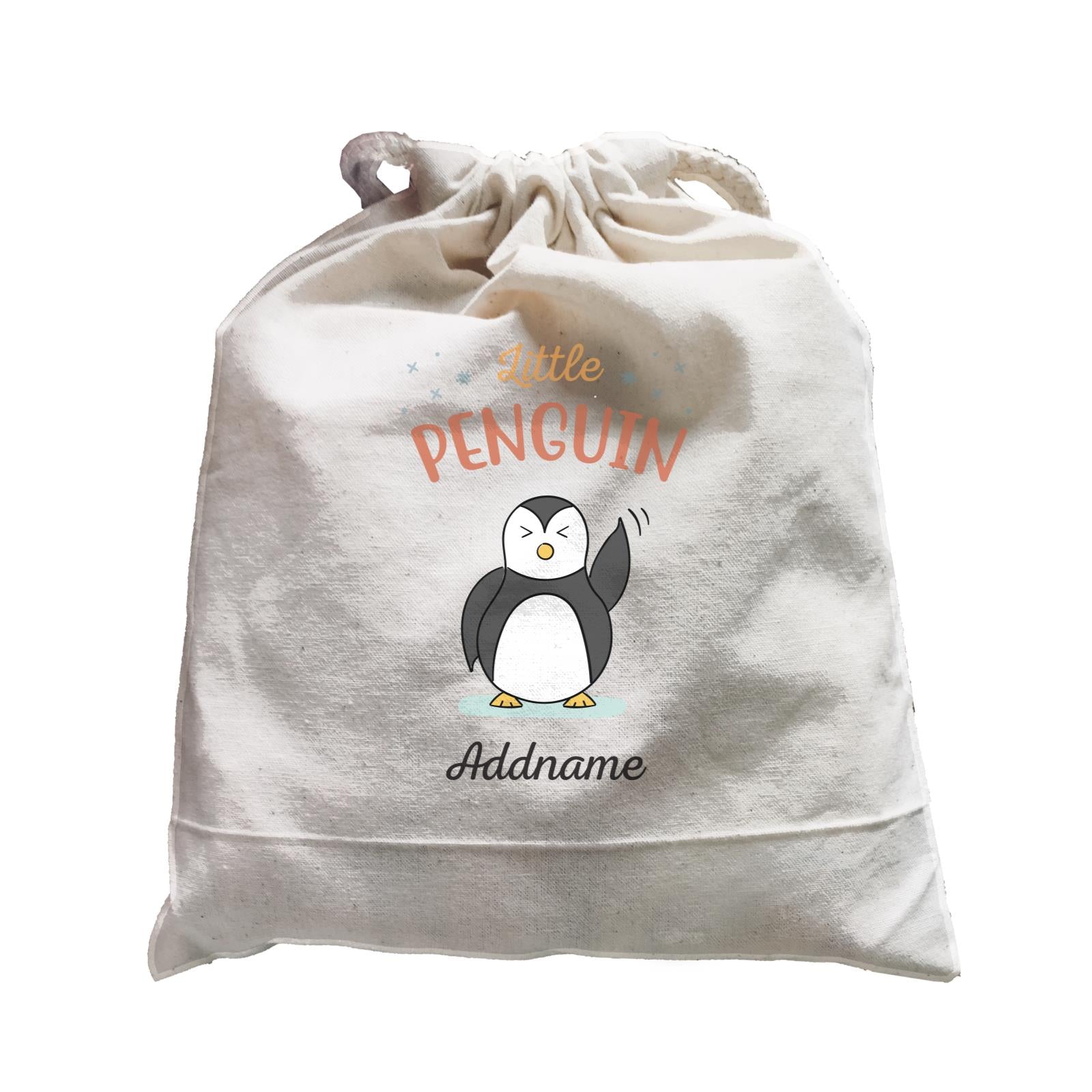 Penguin Family Little Penguin Happy Waving Hand Addname Satchel
