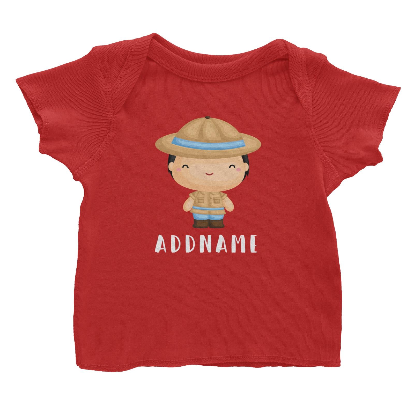Birthday Safari Little Explorer Baby Boy Addname Baby T-Shirt
