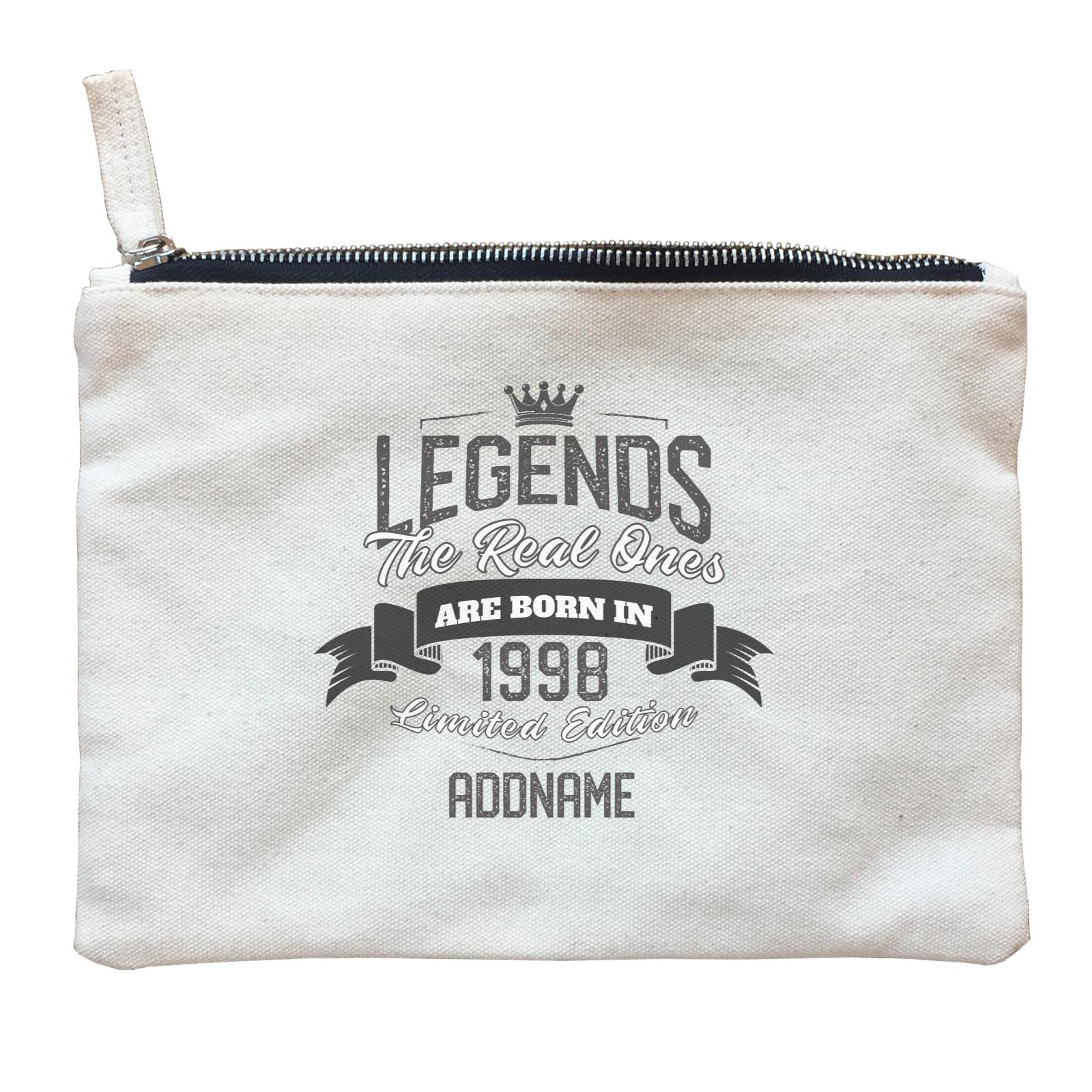Personalize It Birthyear Legends The Real Ones Are Born In Limited Edition with Addname and Add Year Zipper Pouch