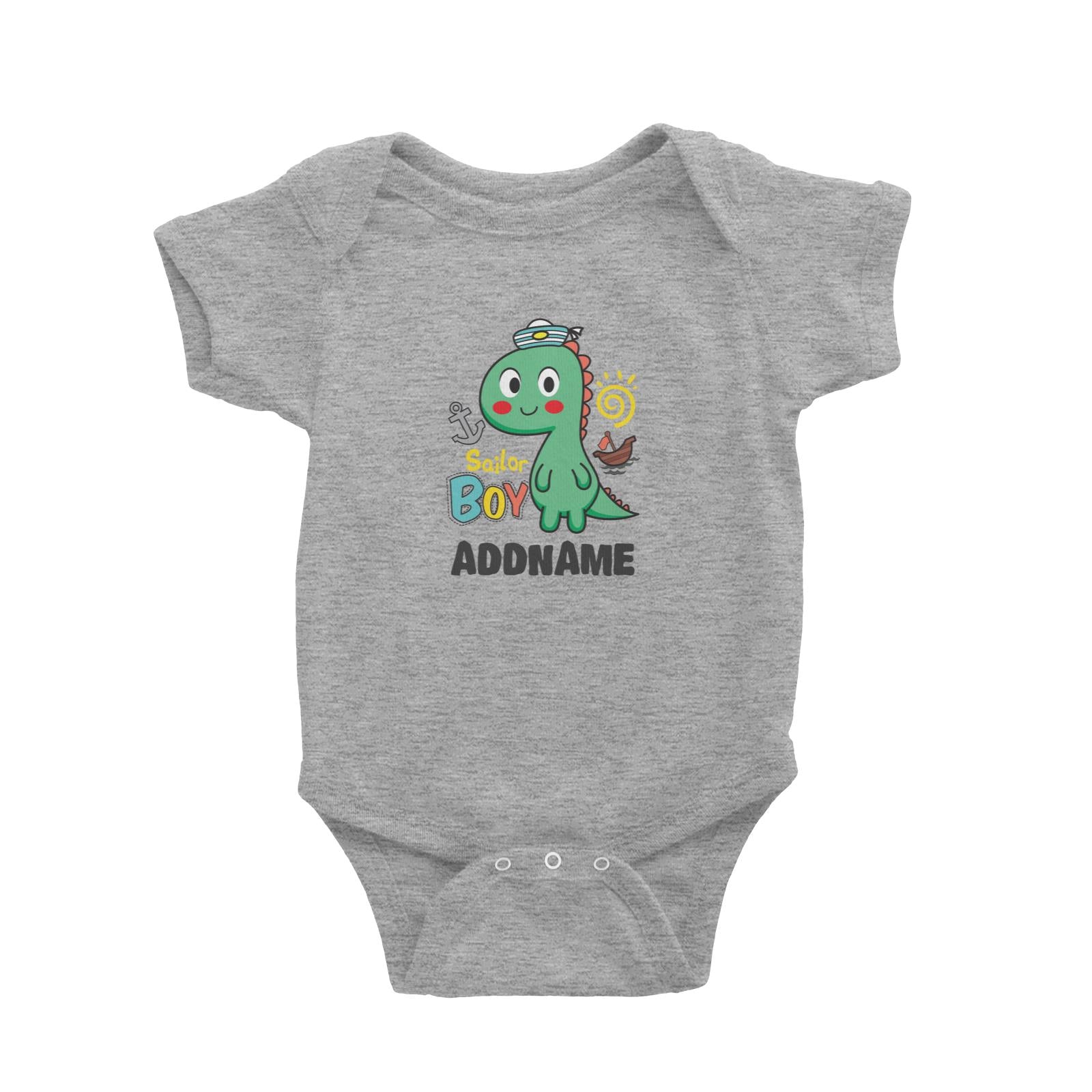 Super Cute Dinosaur Sailor Boy Baby Romper