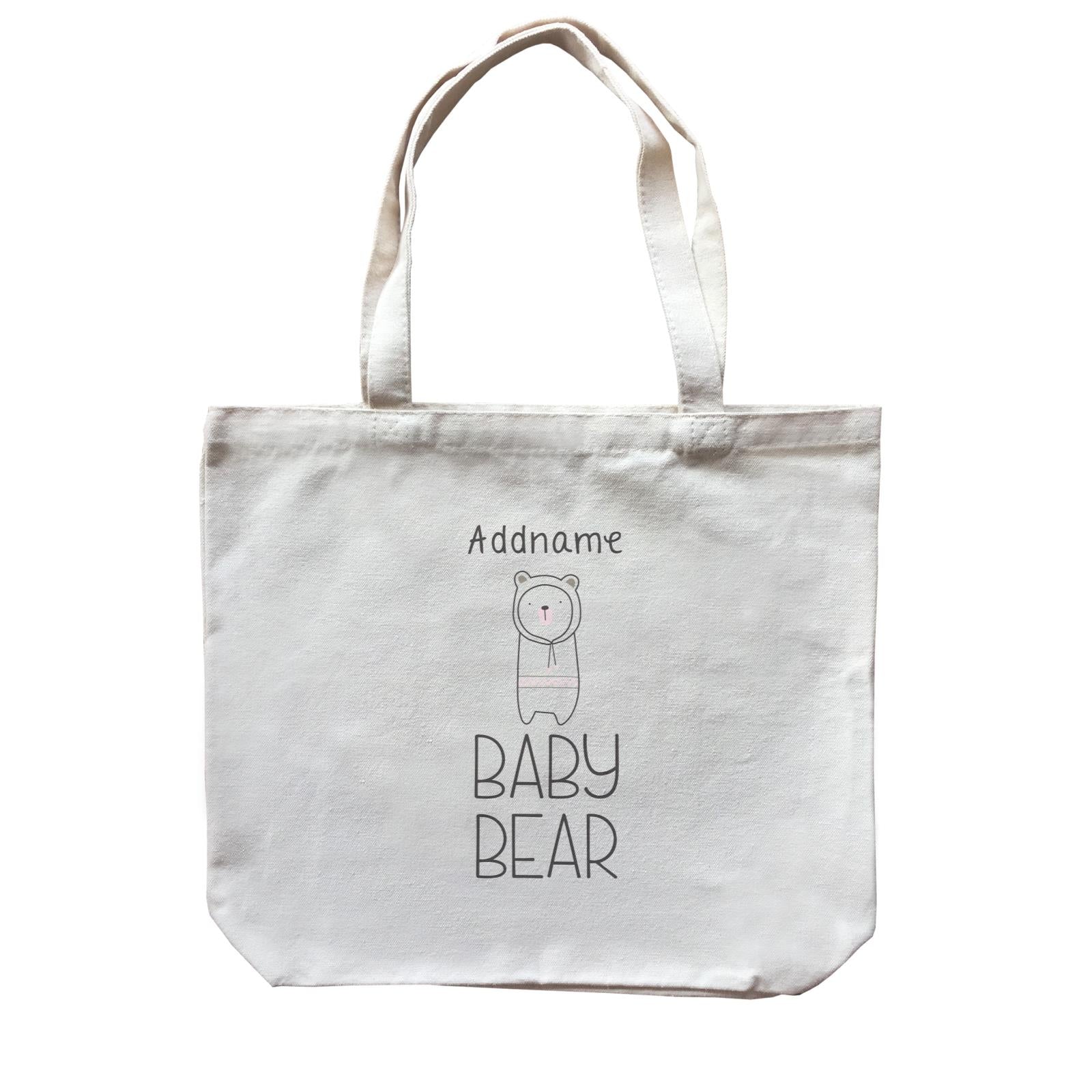 Cute Animals and Friends Series 2 Bear Addname Baby Bear Canvas Bag