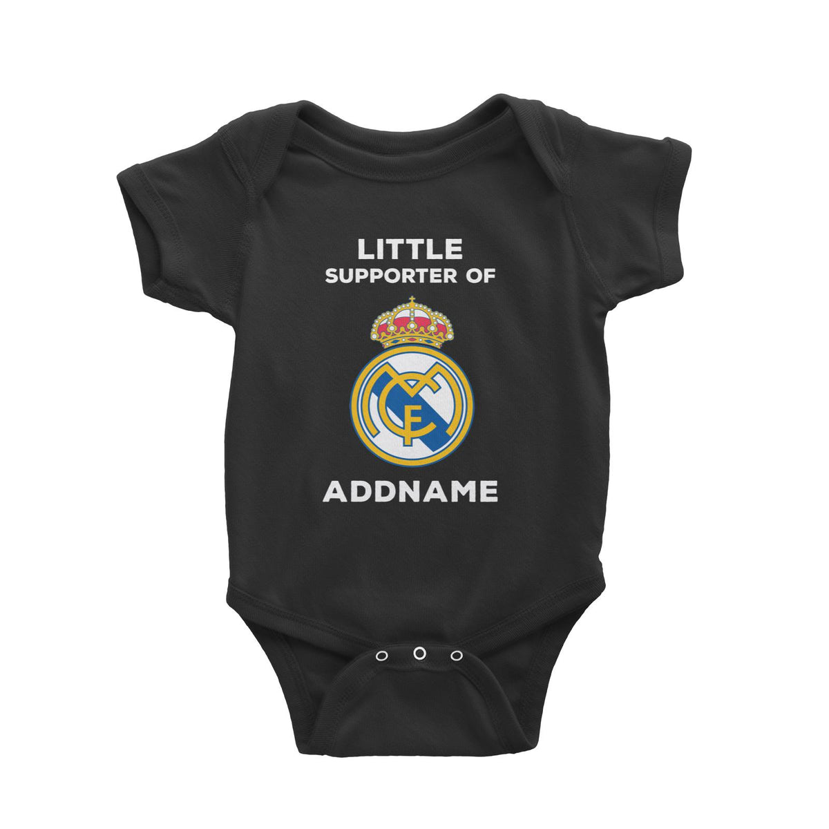 Real Madrid FC Little Supporter Personalizable with Name Baby Romper