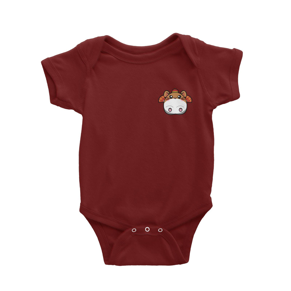 Prosperous Pocket Mouse Series Bob With AngPao Wishes Happy Prosperity Baby Romper