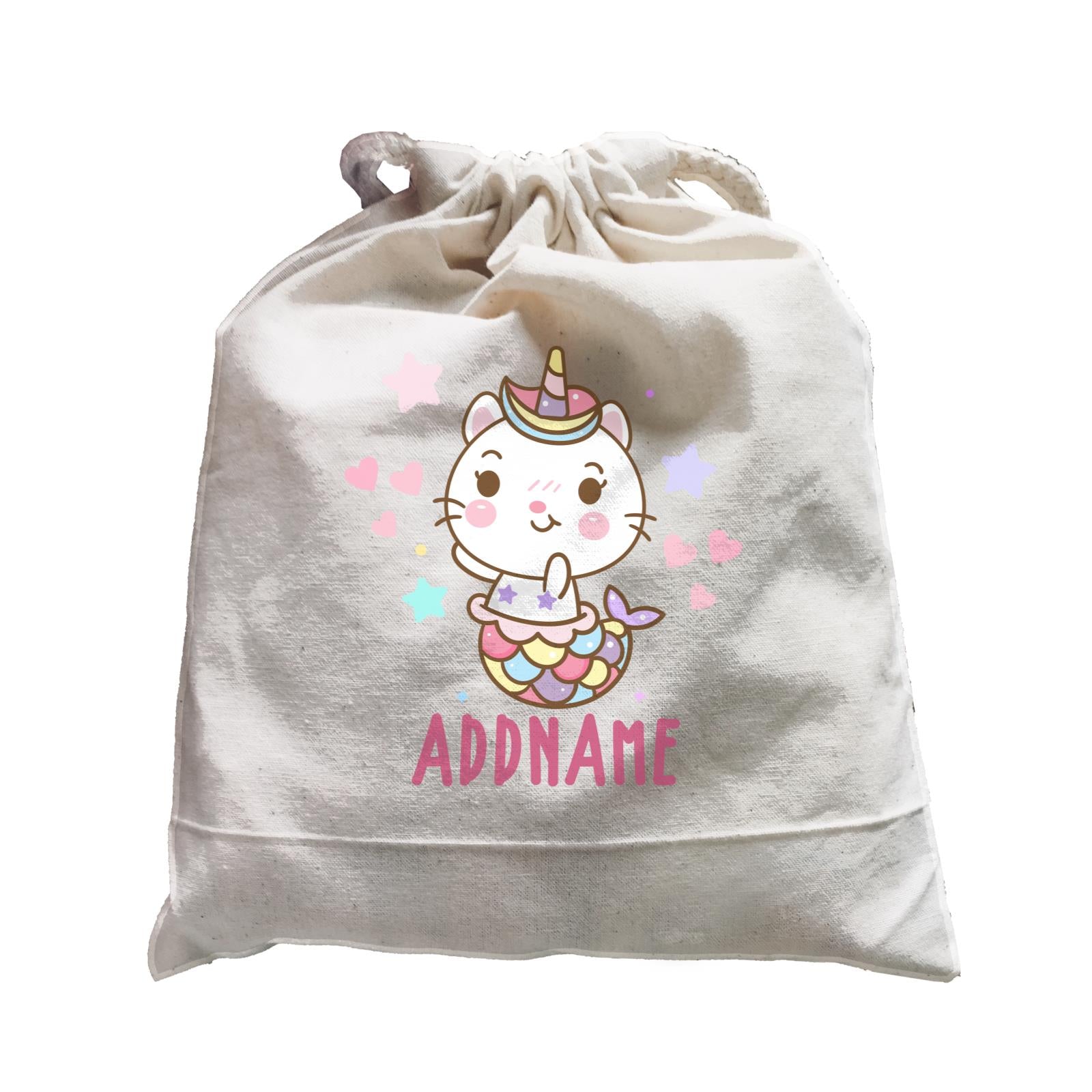 Unicorn And Princess Series Cute Shy Cat Mermaid Addname Satchel