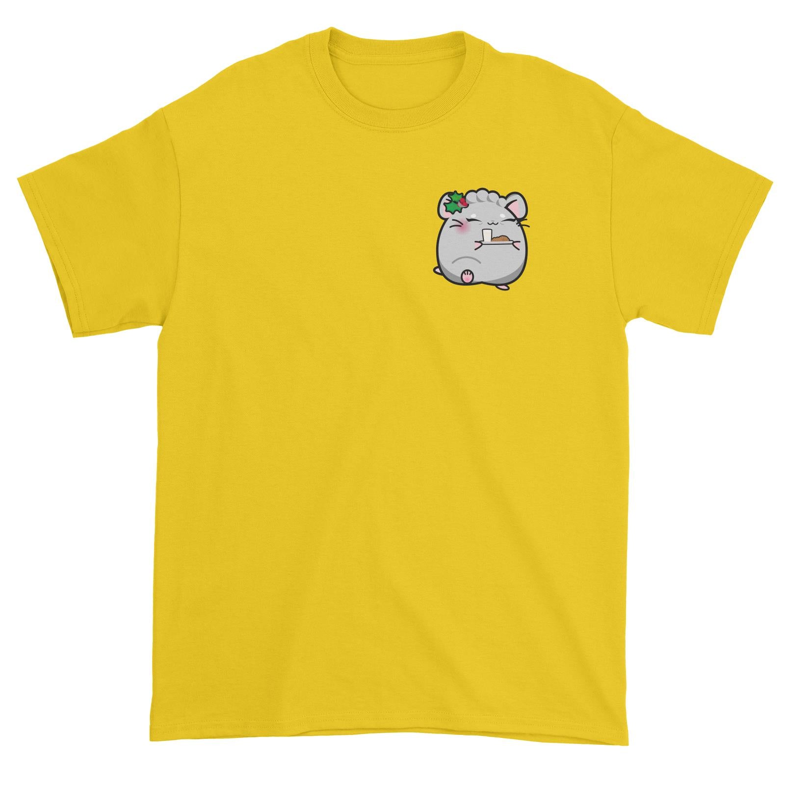 Christmas Cute Santa Hamster Series Mistletoe Grandma Hamster Unisex T-Shirt