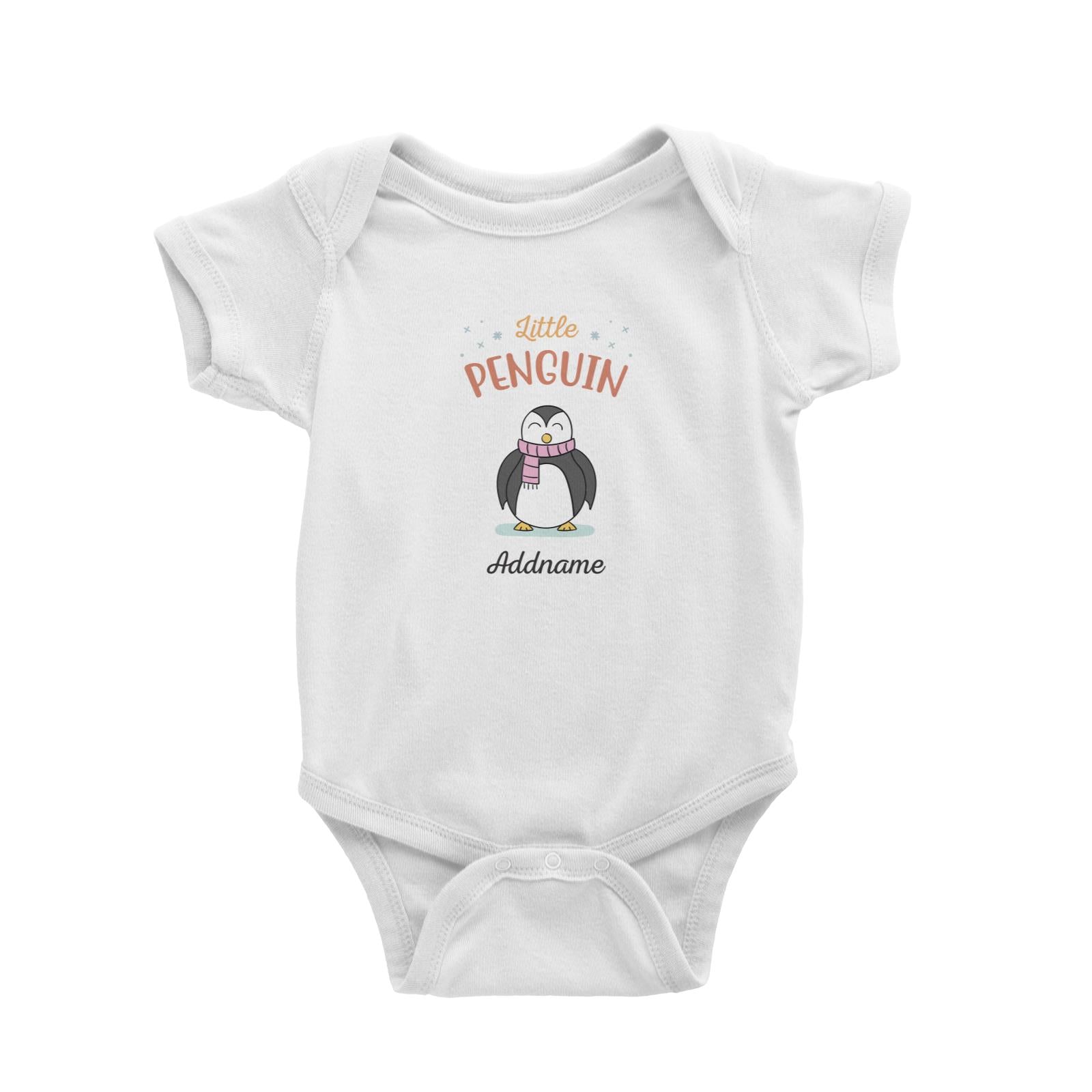 Penguin Family Little Penguin With Scarf Addname Baby Romper