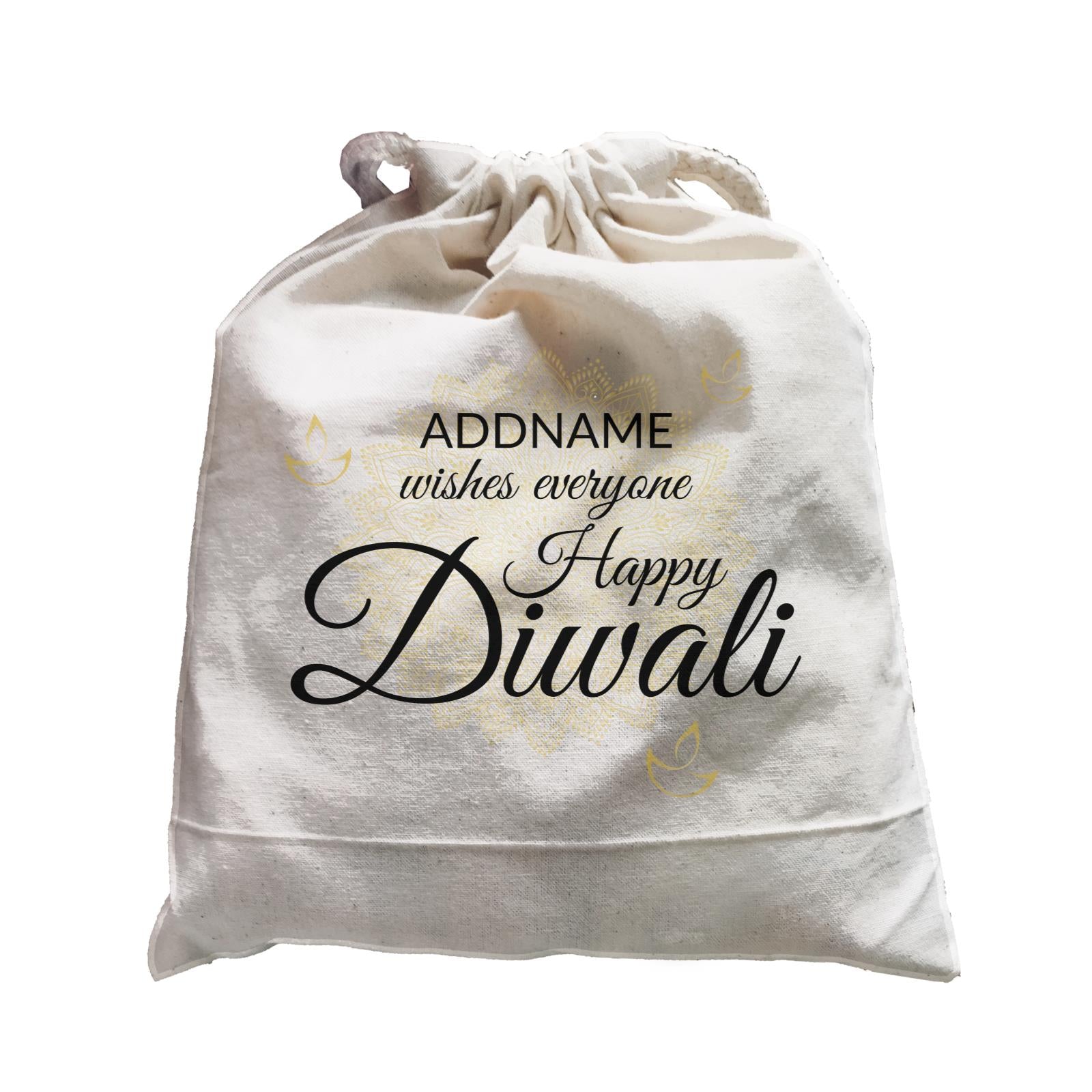Addname Wishes Everyone Happy Diwali with Mandala Satchel