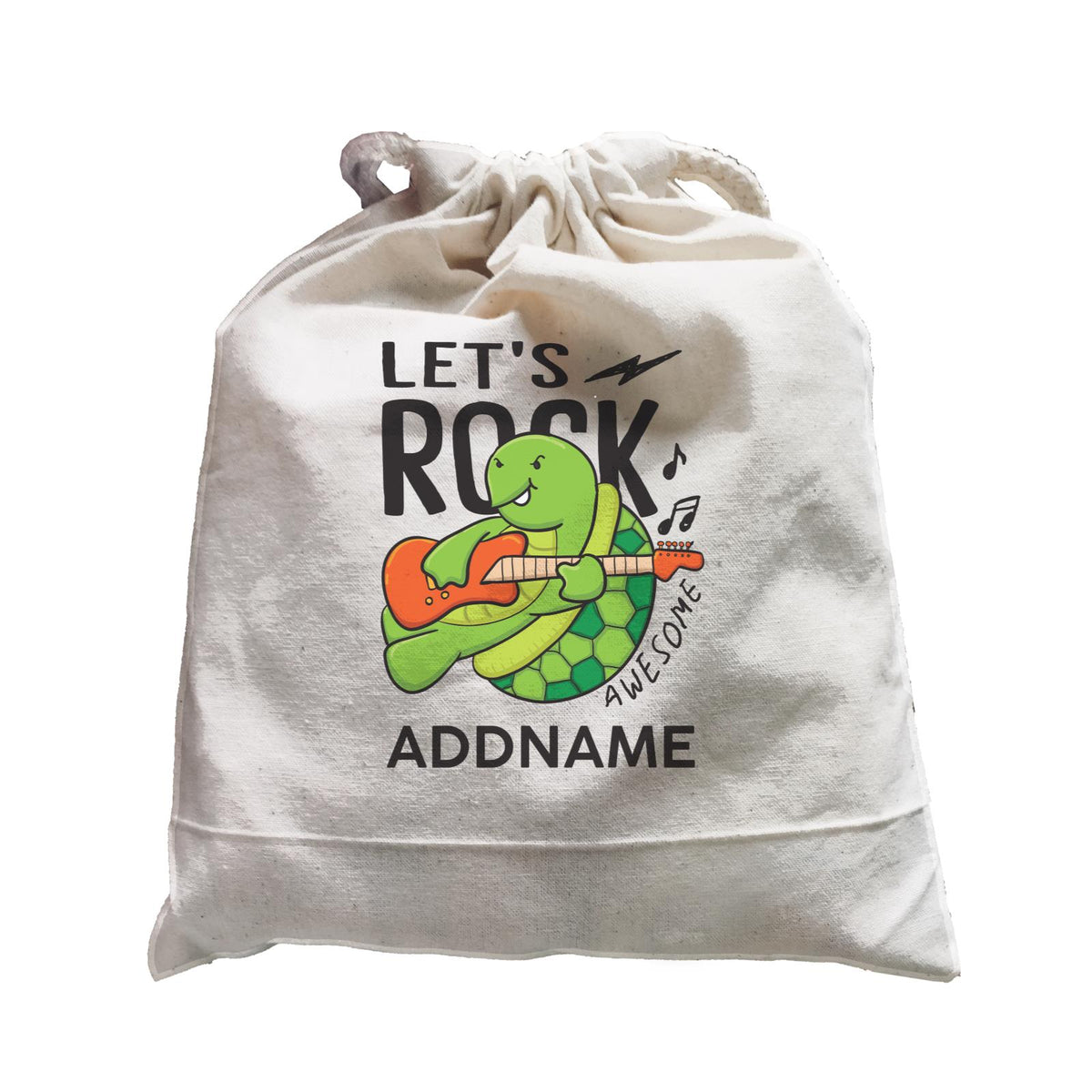 Cool Cute Animals Turtle Let's Rock Awesome Addname Satchel