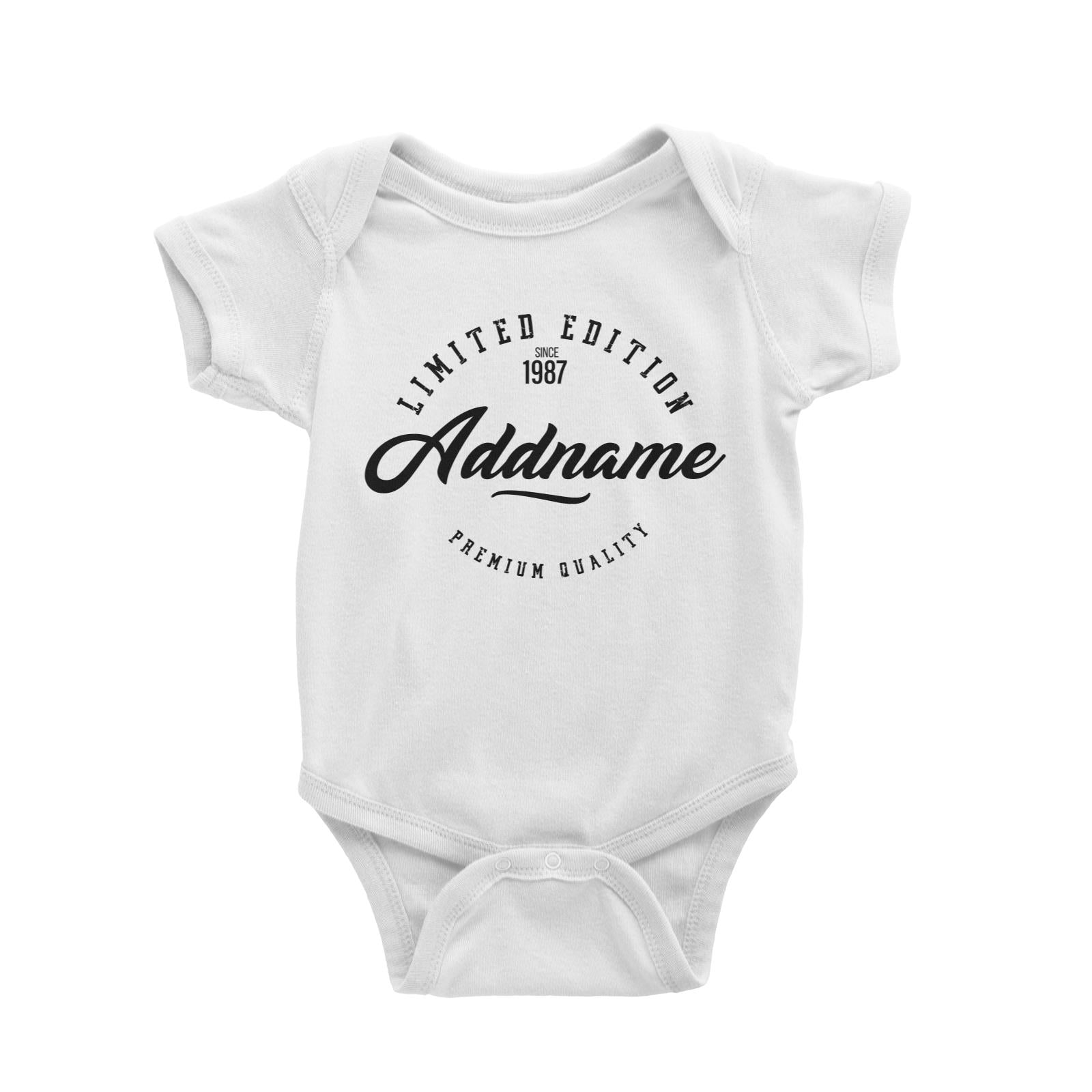 Limited Edition Since Year Personalizable with Name and Year Baby Romper