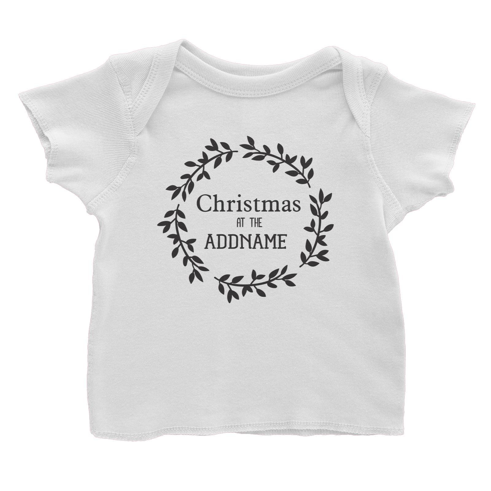 Xmas Christmas At The Flower Wreath Baby T-Shirt