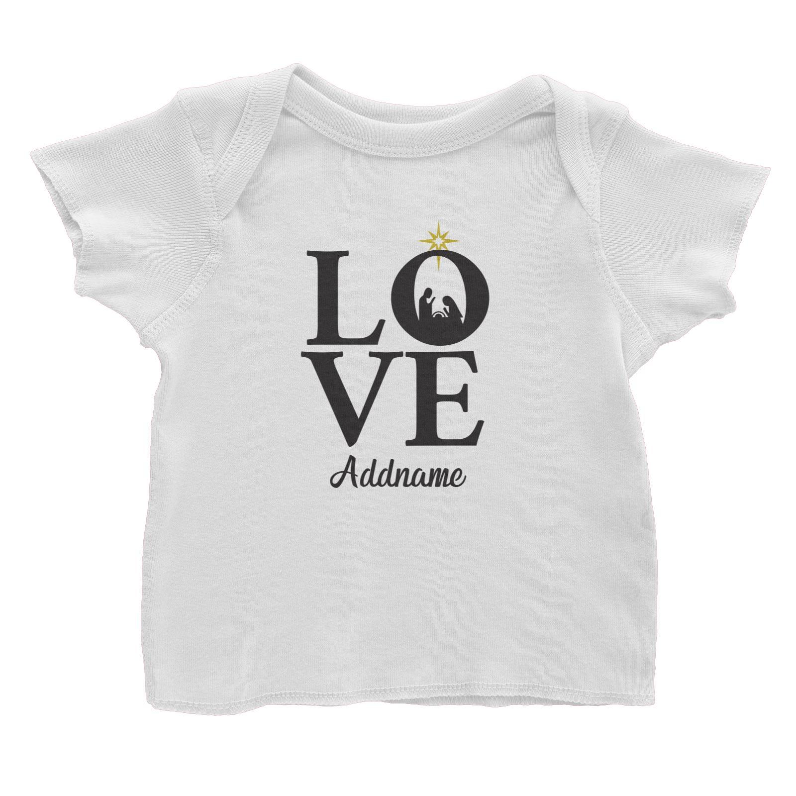 Xmas LOVE Nativity Scene Baby T-Shirt