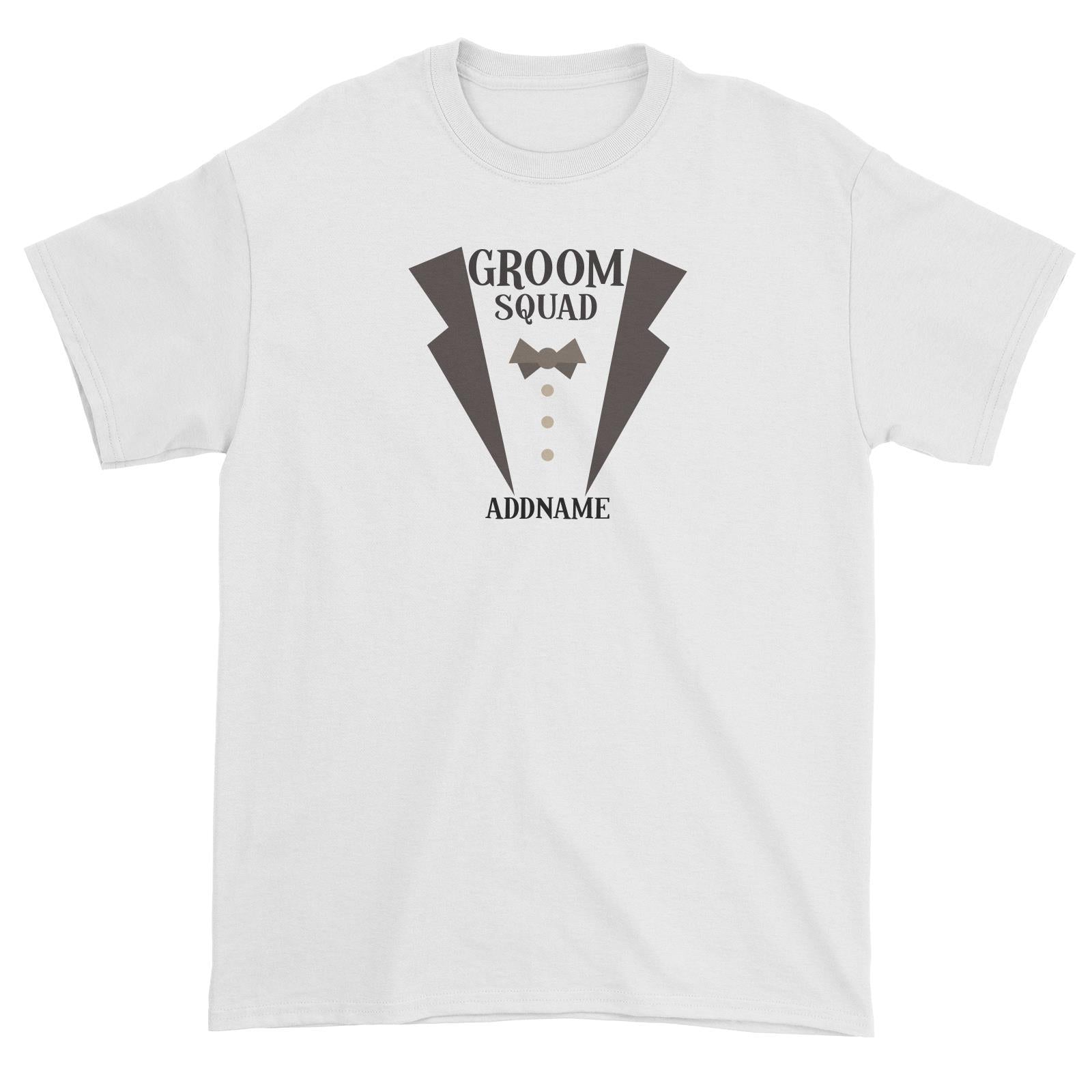 Wedding Couple Western Groom Squad Addname Unisex T-Shirt