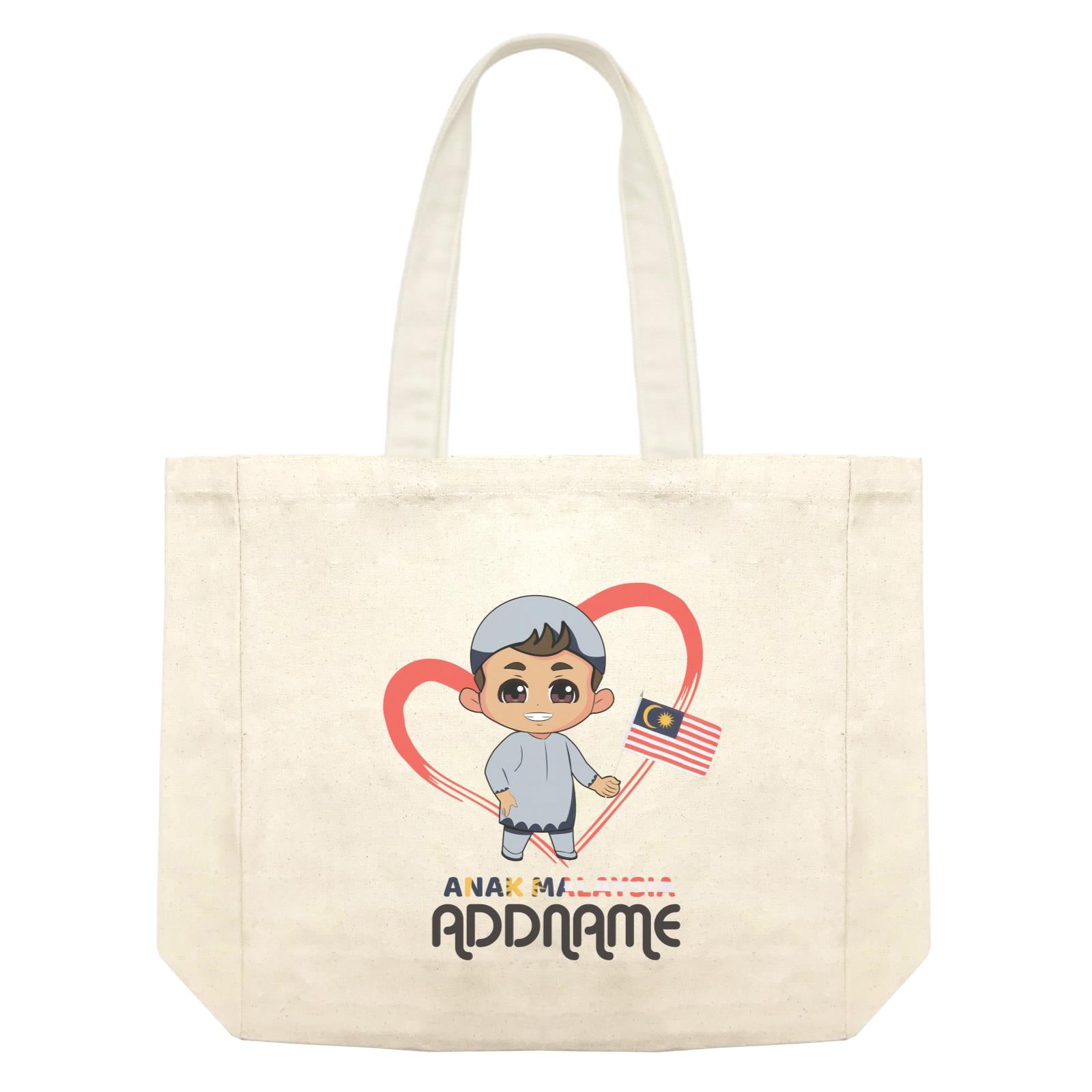 Merdeka Series Anak Malaysia Love Malay Boy Addname Shopping Bag