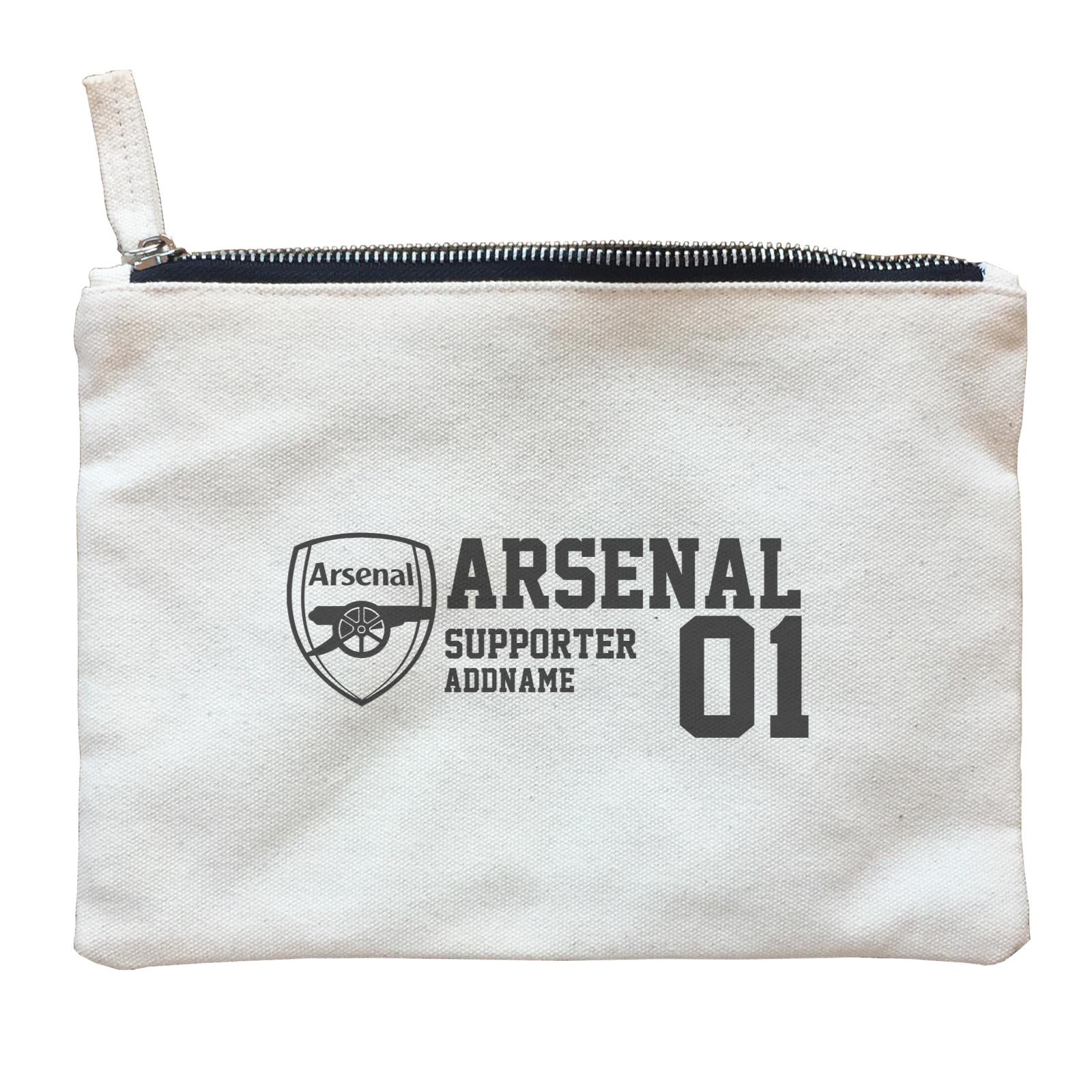 Arsenal Football Logo Supporter Accessories Addname Zipper Pouch