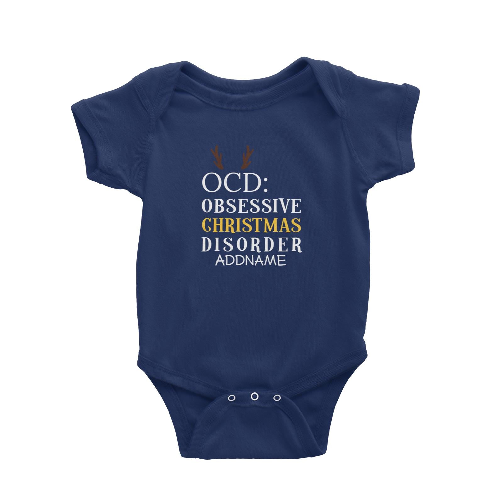 Xmas OCD Obsessive Christmas Disorder Baby Romper