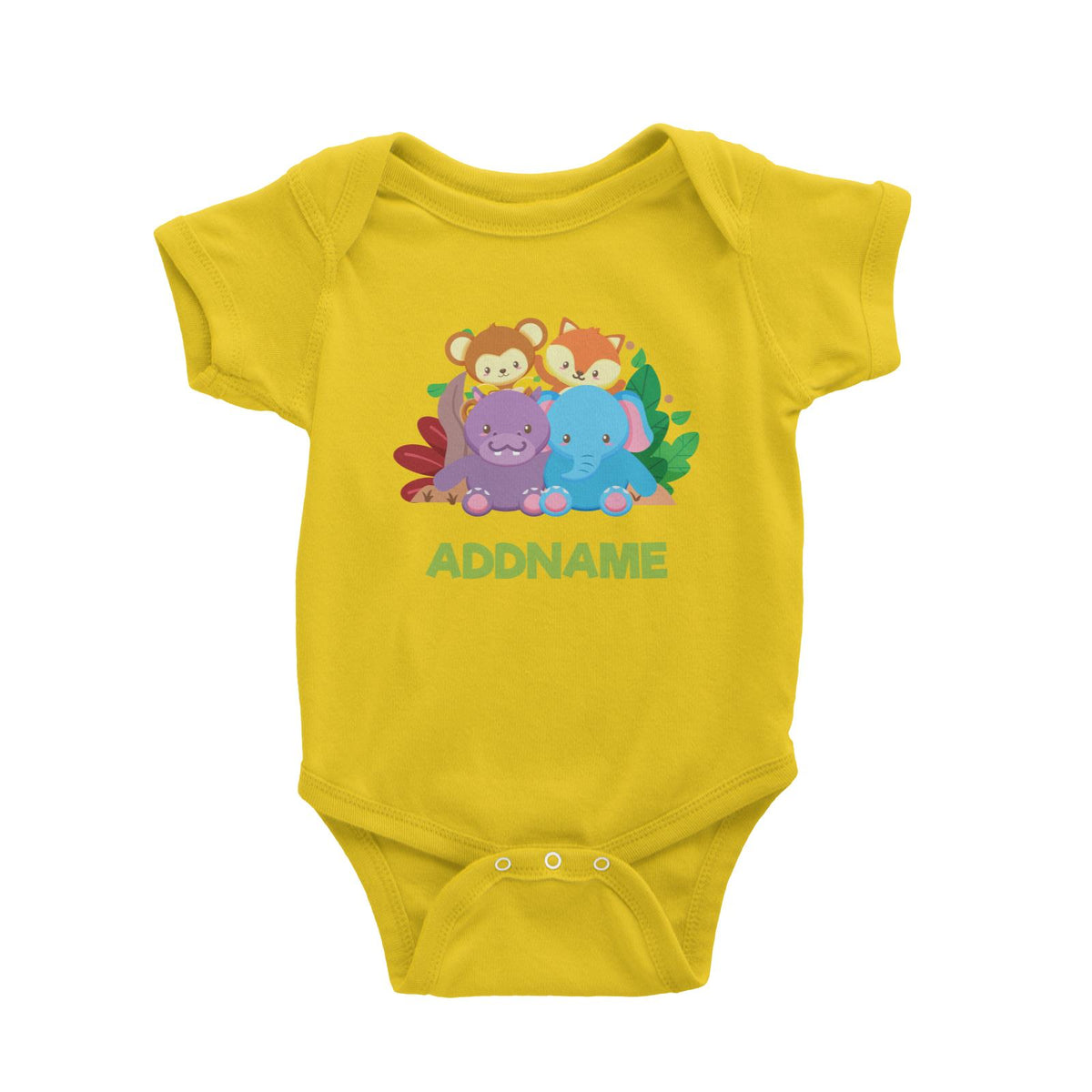 Safari Animal  Baby Romper