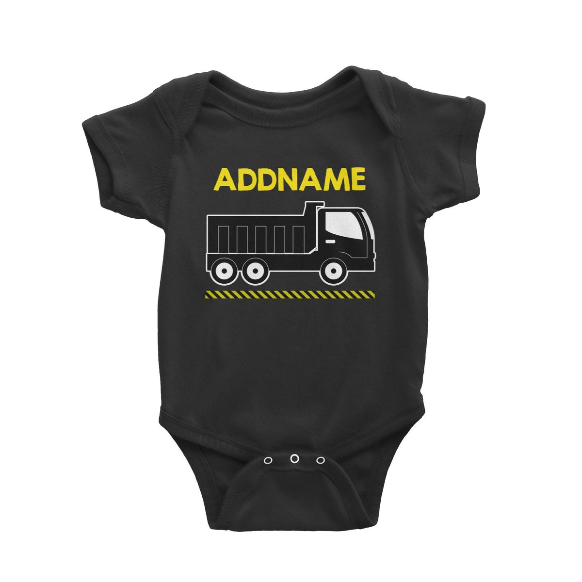 Construction Birthday Theme Truck 2 Addname Baby Romper