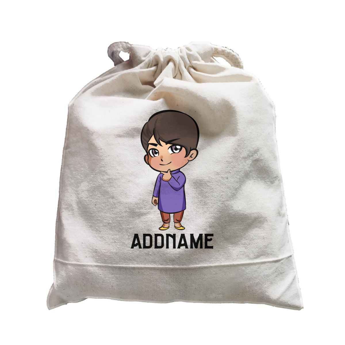 Deepavali Series Chibi Little Boy Addname Satchel