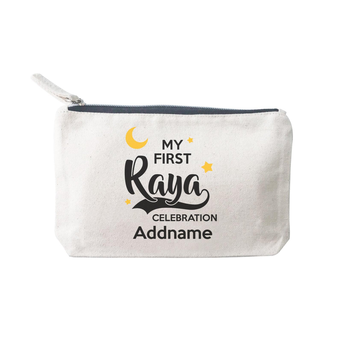 Raya Typography My First Raya Celebration Addname Mini Accessories Stationery Pouch 2