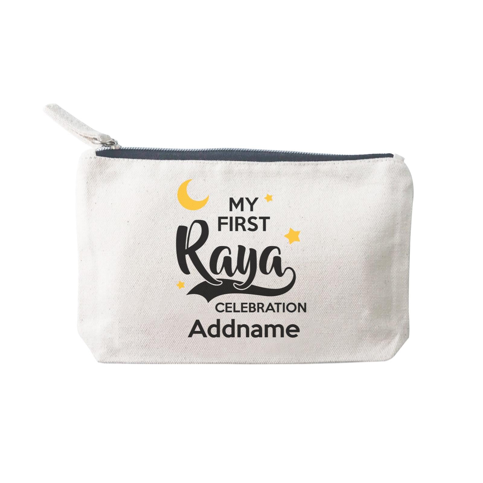 Raya Typography My First Raya Celebration Addname Mini Accessories Stationery Pouch 2