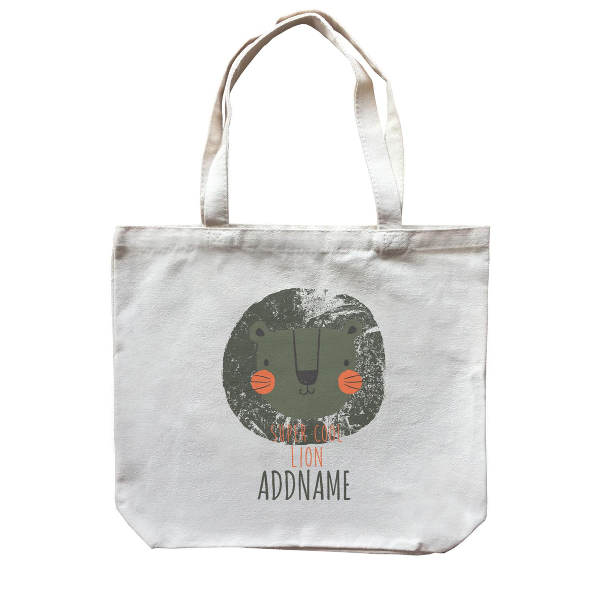 Super Cool Lion Addname Canvas Bag