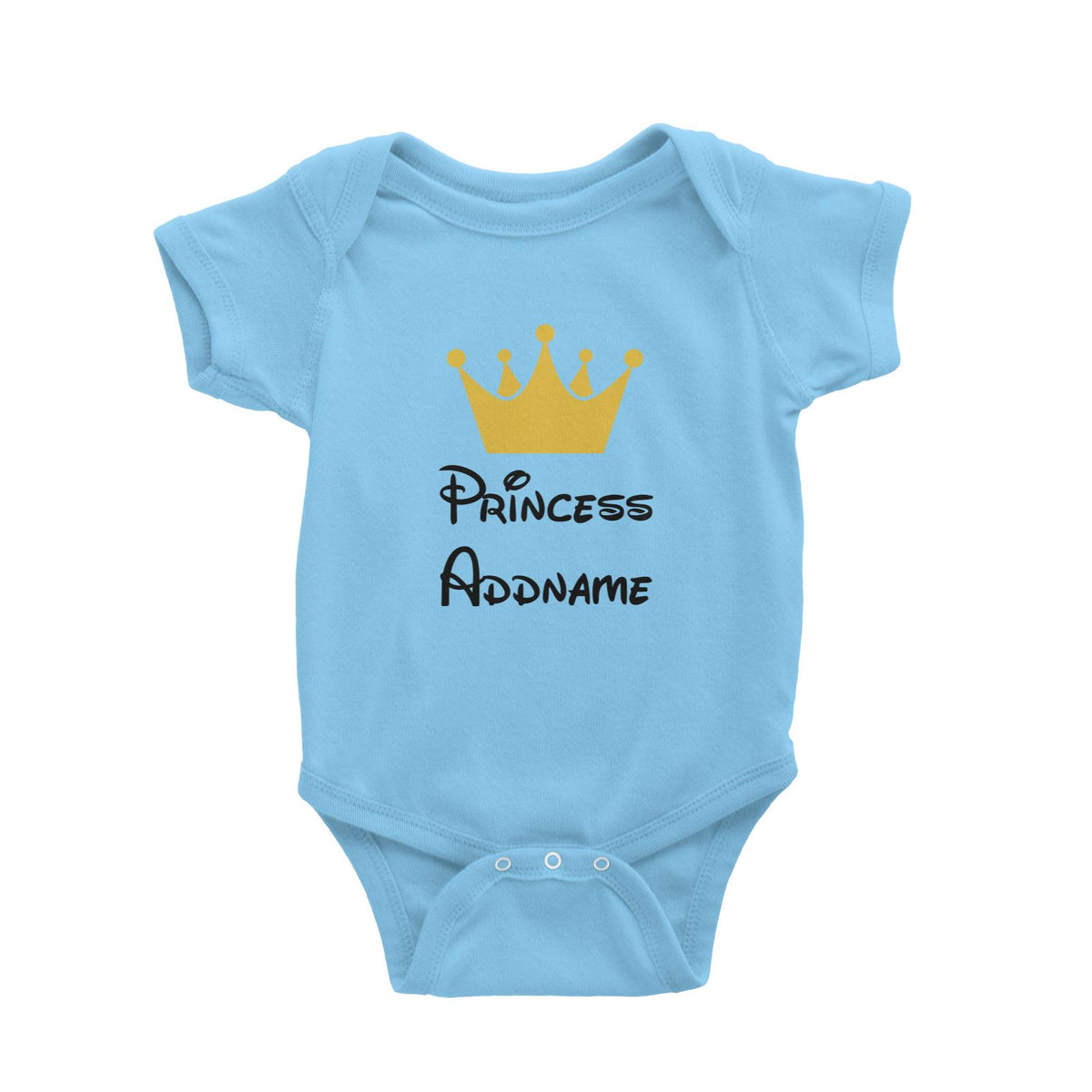 Royal Princess with Tiara Addname Baby Romper