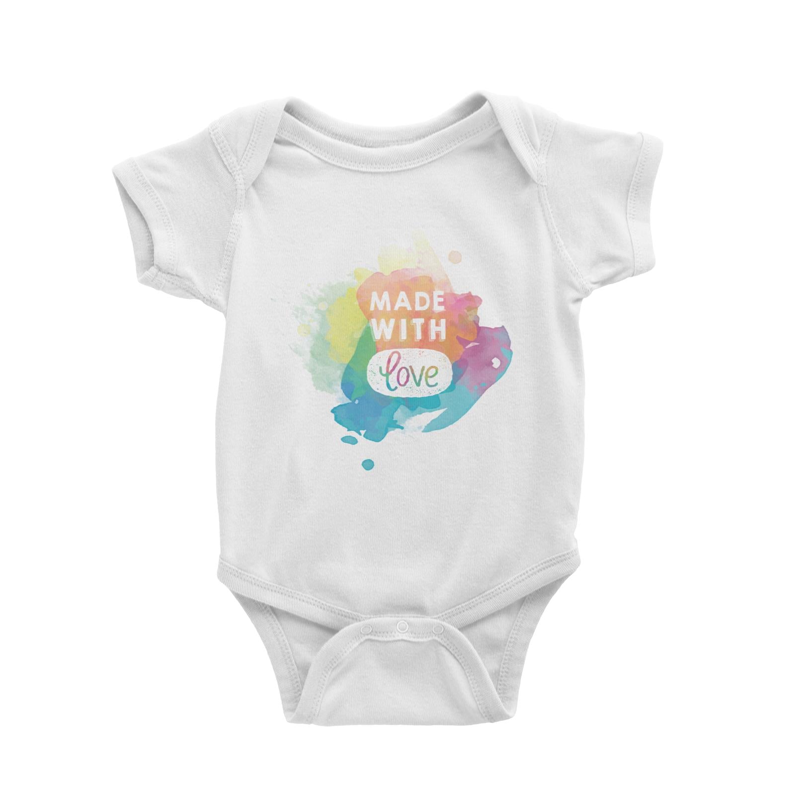 Made With Love White Baby Romper