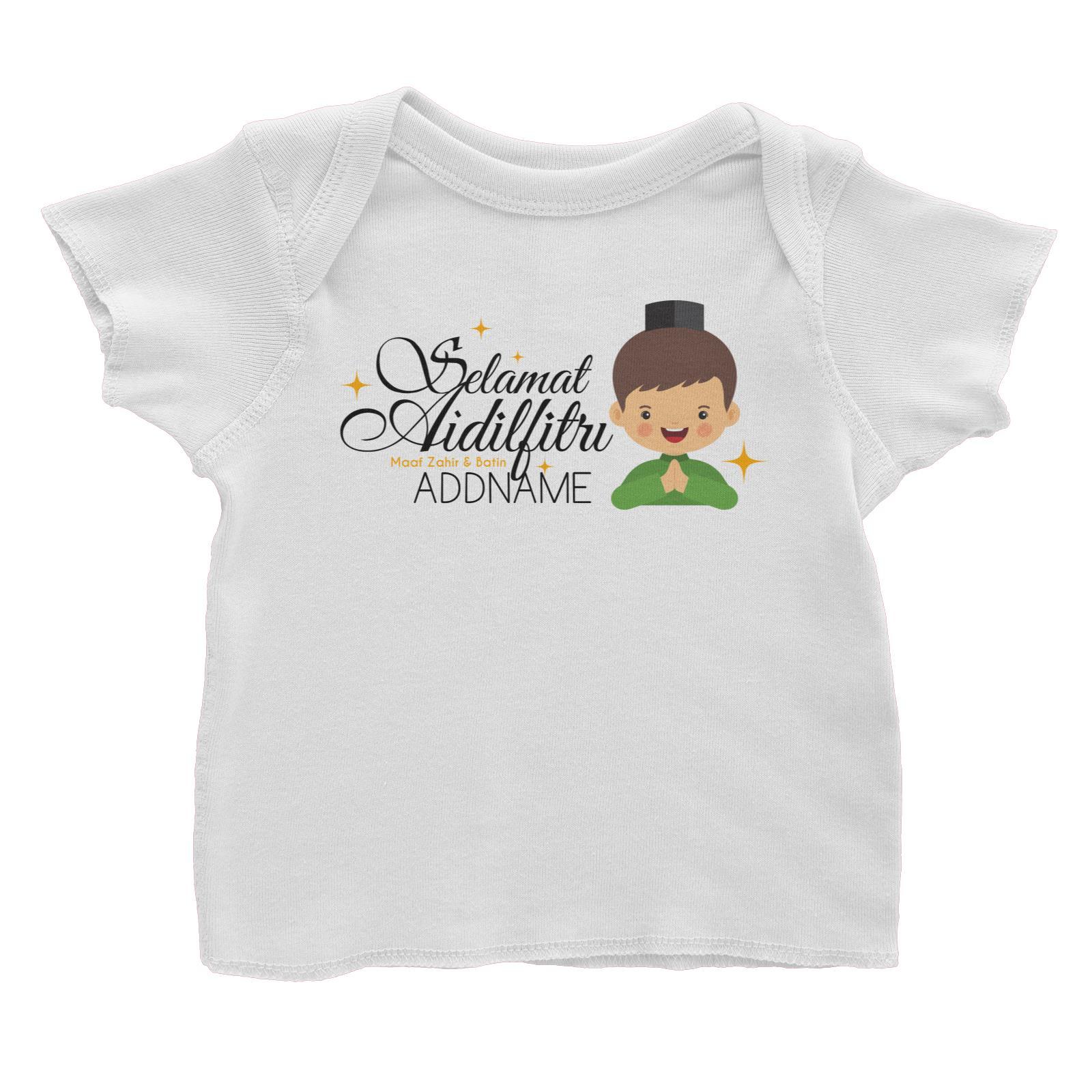 Selamat Aidilfitri Man Baby T-Shirt Raya Personalizable Designs Sweet Character