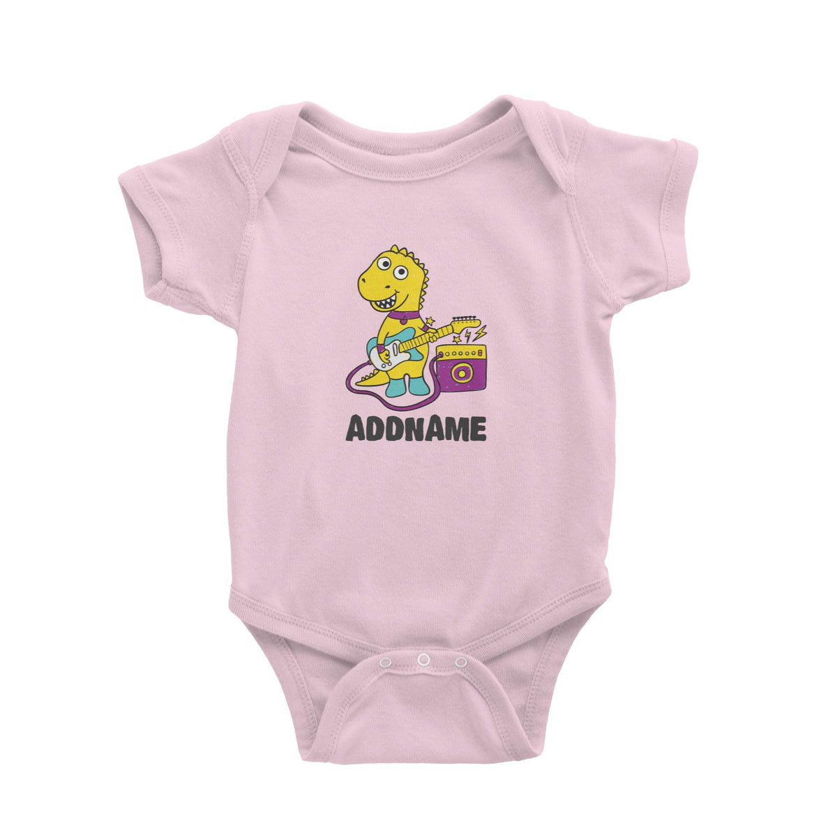 Super Cute Dinosaur Cute Guitarist Baby Romper