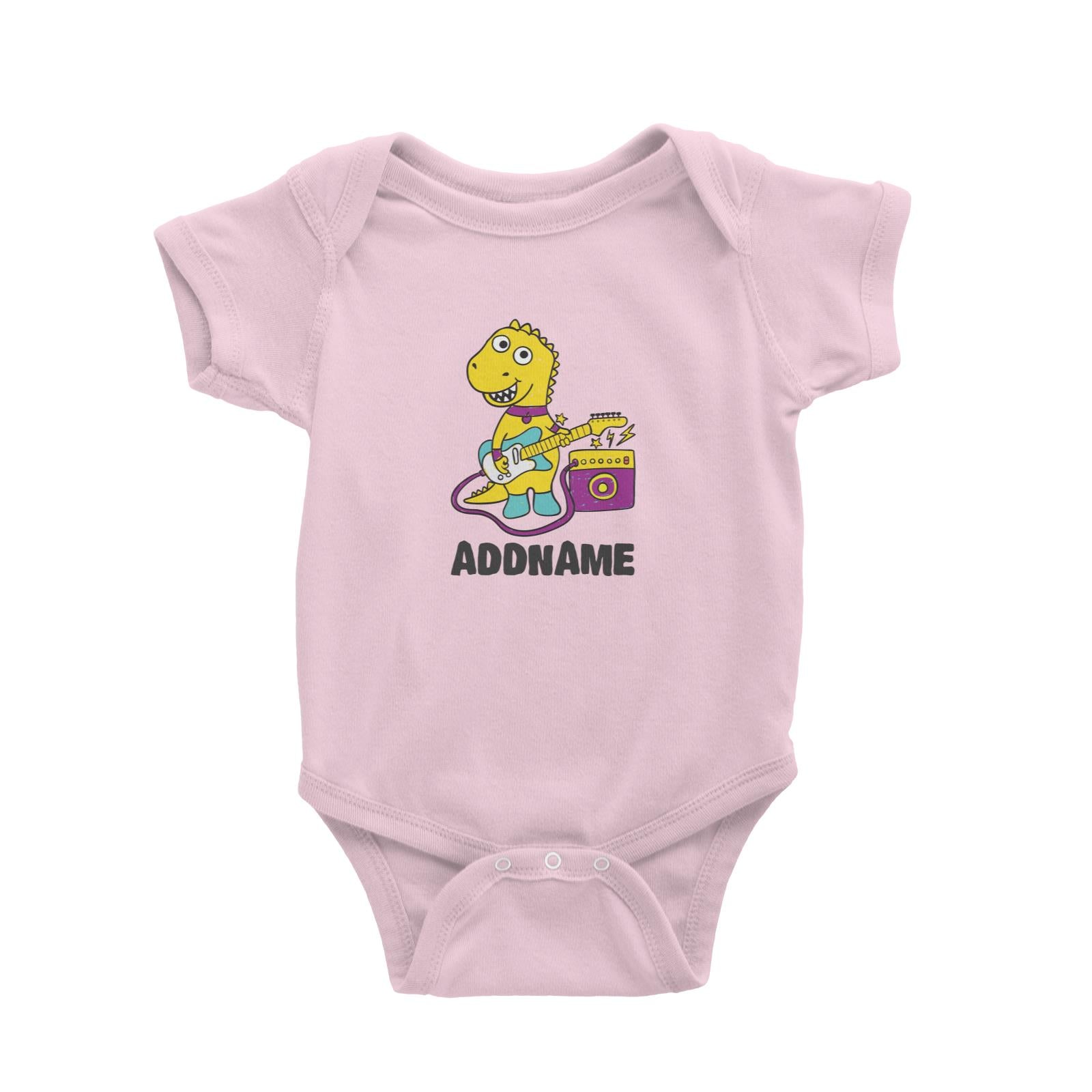 Super Cute Dinosaur Cute Guitarist Baby Romper
