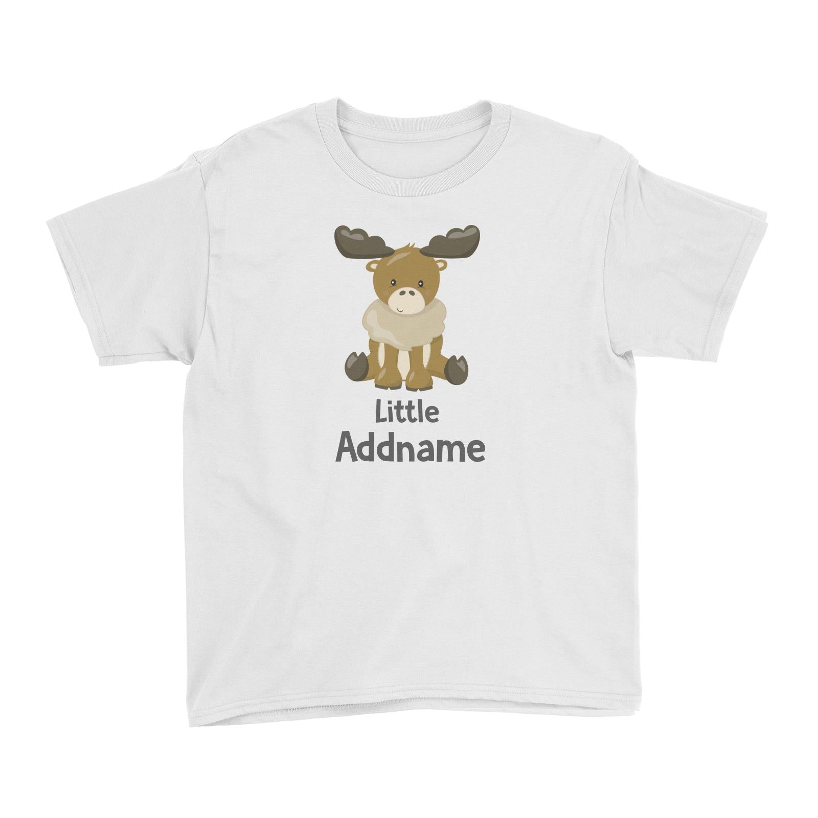 Arctic Animals Little Moose Addname Kid's T-Shirt
