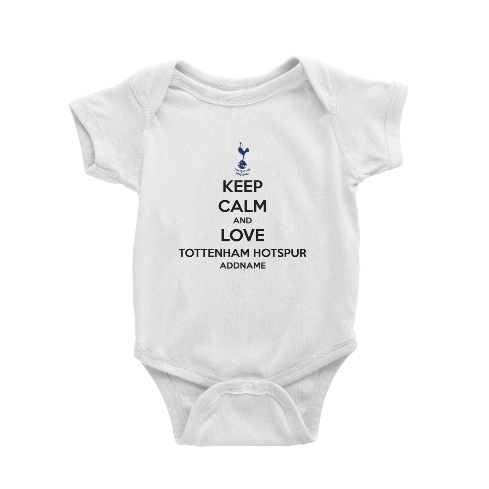 Tottenham Hotspur Football Keep Calm And Love Series Addname Baby Romper
