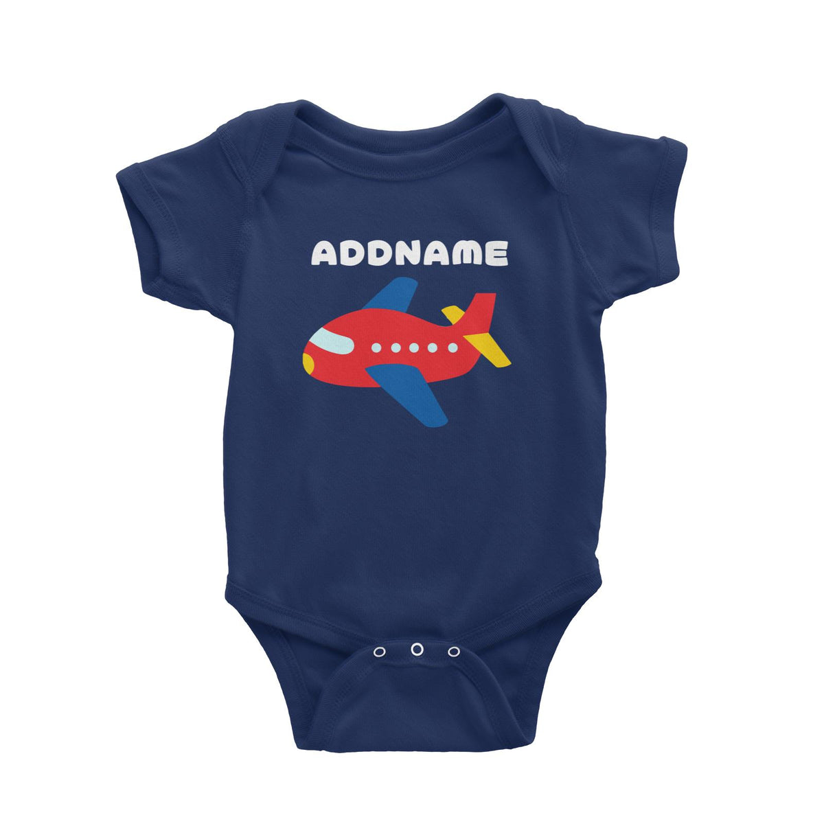 Transportation Plane Addname Baby Romper