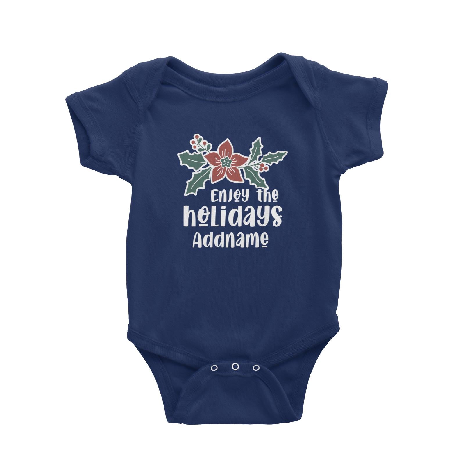 Christmas Series Holly Enjoy The Holidays Baby Romper