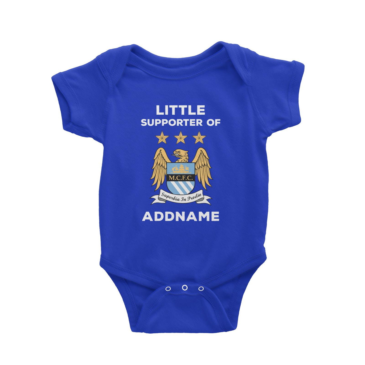 Manchester City FC 2 Little Supporter Personalizable with Name Baby Romper