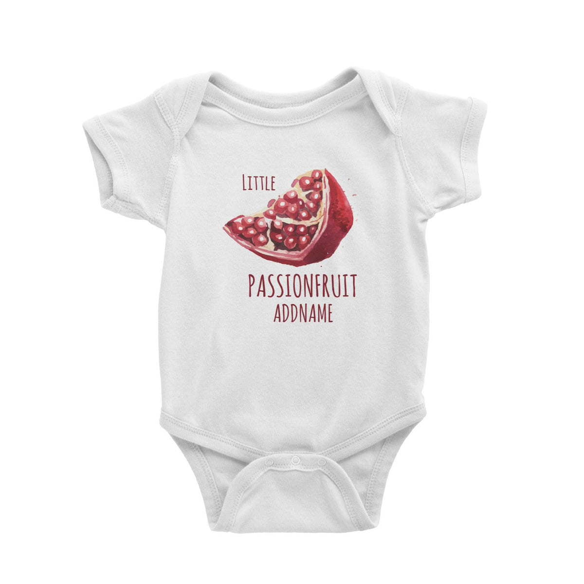 Little Passionfruit White Baby Romper